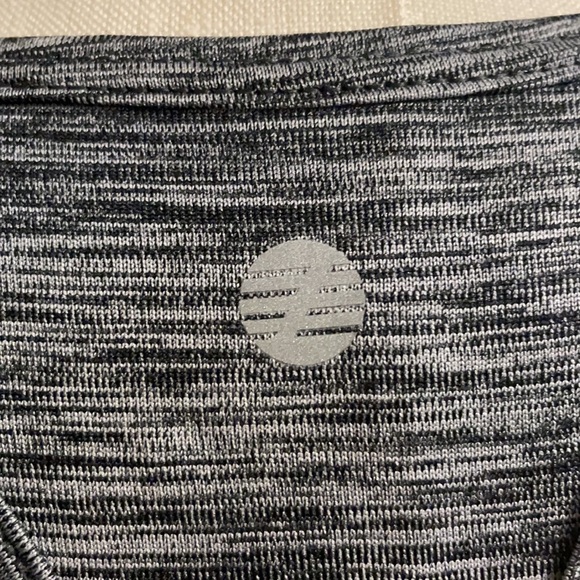 Z BY ZELLA RACER BACK ACTIVE TANK. black / grey lines Size Large - Picture 3 of 9